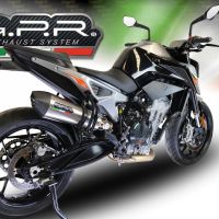 GPR escape compatível com  Ktm Duke 790 2017-2020, New Grand Prix Evo Titanium, Sistema racing Silencioso com tubo de ligação 