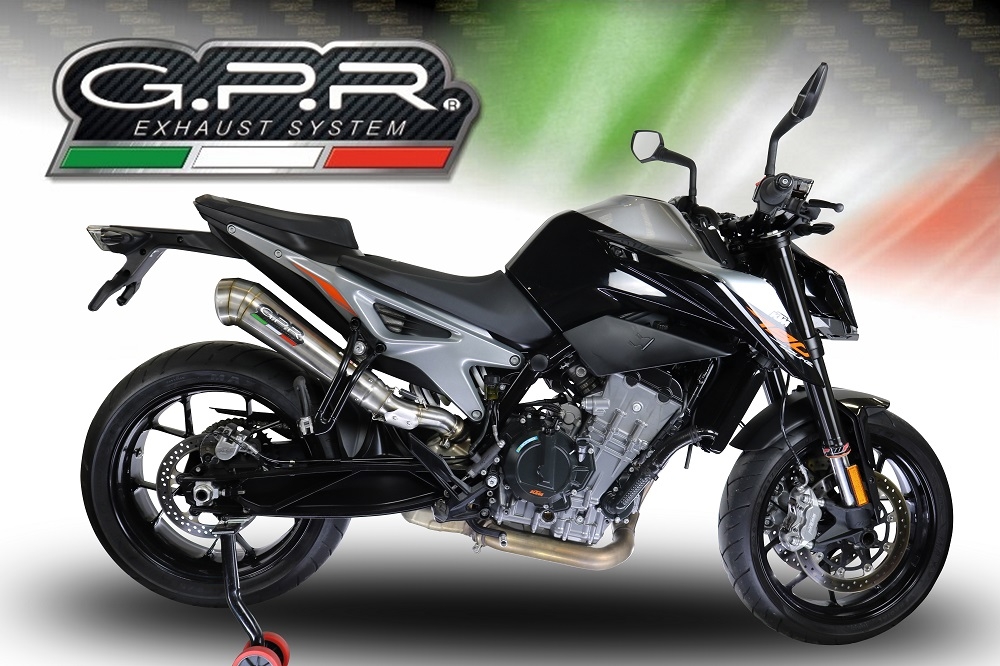 Escape compatível com Ktm Duke 790 2021-2024, Powercone Evo, Escape legal, homologado, silenciador com db killer removível e tubo de ligação específico 