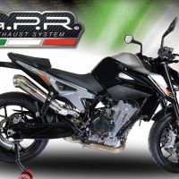 Escape compatível com Ktm Duke 790 2021-2024, Powercone Evo, Escape legal, homologado, silenciador com db killer removível e tubo de ligação específico 