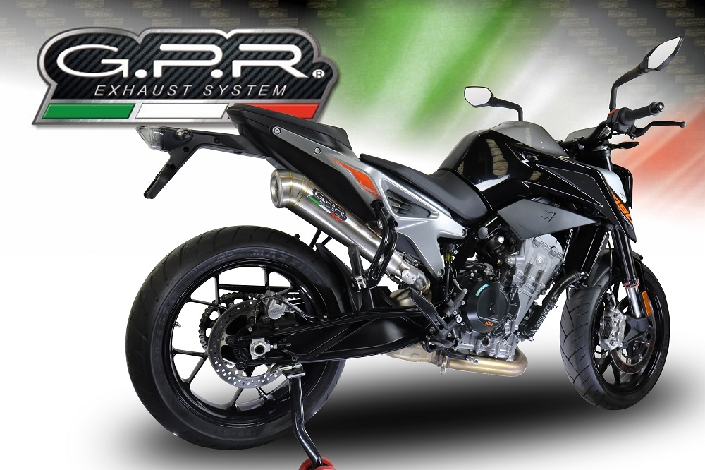 Escape compatível com Ktm Duke 790 2021-2024, Powercone Evo, Escape legal, homologado, silenciador com db killer removível e tubo de ligação específico 