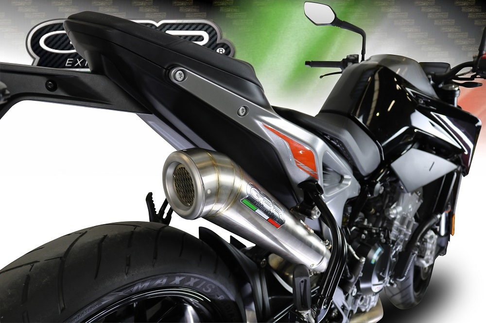 Escape compatível com Ktm Duke 790 2021-2024, Powercone Evo, Escape legal, homologado, silenciador com db killer removível e tubo de ligação específico 