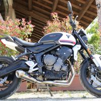 Escape compatível com Triumph Trident 660 2021-2024, Powercone Evo, Sistema homologado com catalisador linha completa, silencioso mais coletor 