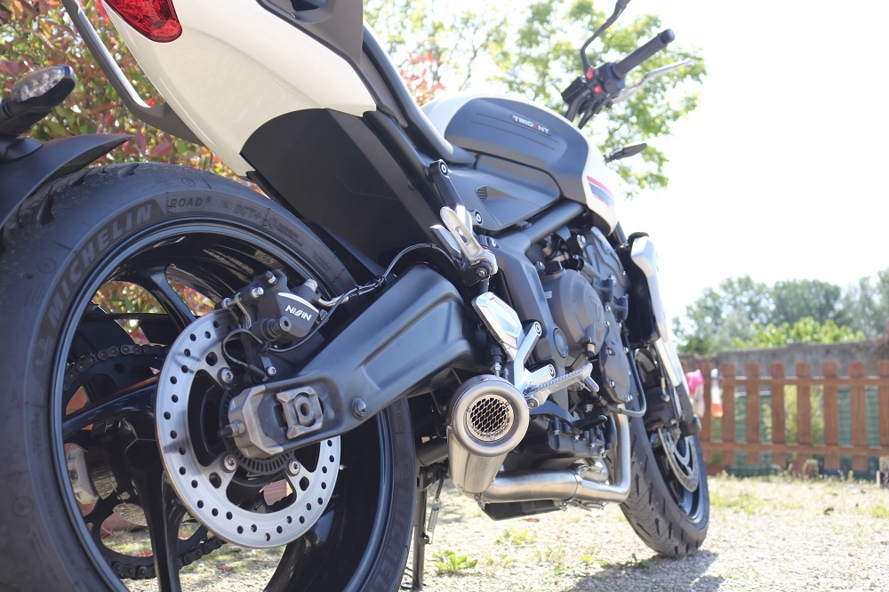 Escape compatível com Triumph Trident 660 2021-2024, Powercone Evo, Sistema homologado com catalisador linha completa, silencioso mais coletor 
