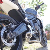Escape compatível com Triumph Trident 660 2021-2024, Powercone Evo, Sistema homologado com catalisador linha completa, silencioso mais coletor 