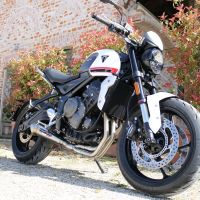 Escape compatível com Triumph Trident 660 2021-2024, Powercone Evo, Sistema homologado com catalisador linha completa, silencioso mais coletor 
