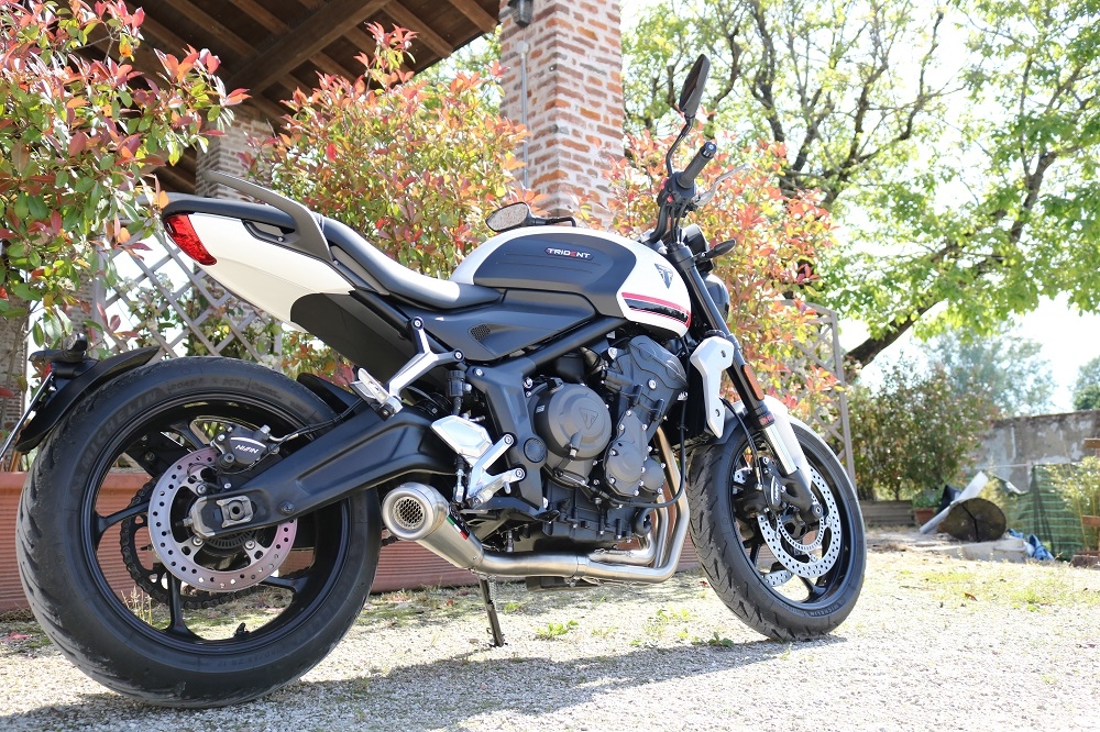 Escape compatível com Triumph Trident 660 2021-2024, Powercone Evo, Sistema homologado com catalisador linha completa, silencioso mais coletor 