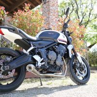 Escape compatível com Triumph Trident 660 2021-2024, Powercone Evo, Sistema homologado com catalisador linha completa, silencioso mais coletor 