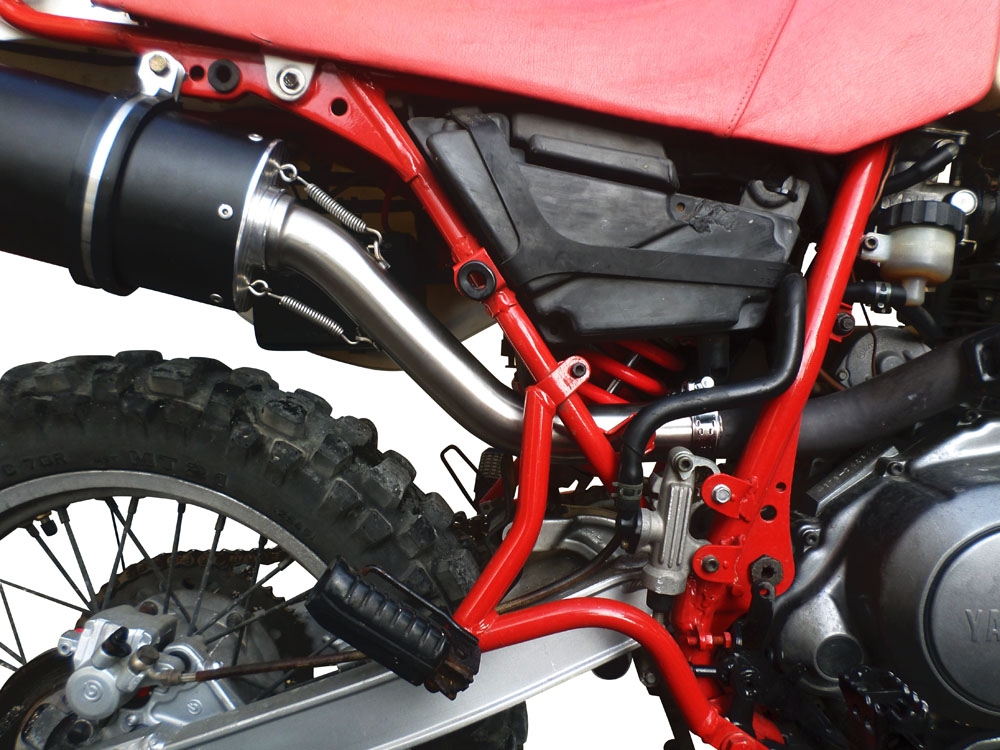 Escape compatível com Yamaha Tt 600 1983-1997, Trioval, Escape legal, homologado, silenciador com db killer removível e tubo de ligação específico 