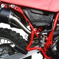 Escape compatível com Yamaha Tt 600 1983-1997, Trioval, Escape legal, homologado, silenciador com db killer removível e tubo de ligação específico 