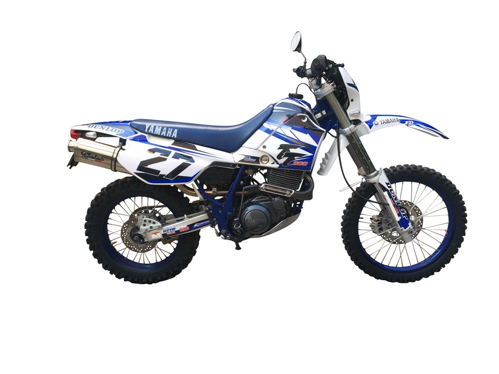 Escape compatível com Yamaha Tt 600 1983-1997, Trioval, Escape legal, homologado, silenciador com db killer removível e tubo de ligação específico 