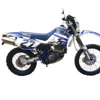 Escape compatível com Yamaha Tt 600 1983-1997, Trioval, Escape legal, homologado, silenciador com db killer removível e tubo de ligação específico 
