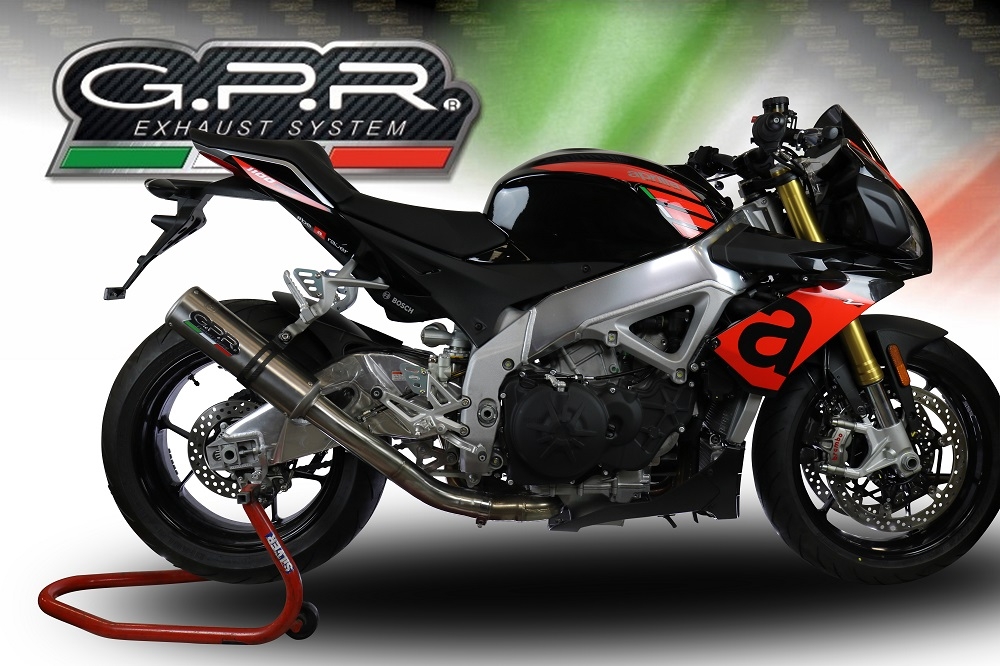 Escape compatível com Aprilia Tuono V4 1100 -Rr -Factory 2015-2016, M3 Titanium Natural, Sistema racing Silencioso com tubo de ligação 