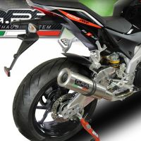 Escape compatível com Aprilia Tuono V4 1100 -Rr -Factory 2015-2016, M3 Titanium Natural, Sistema racing Silencioso com tubo de ligação 
