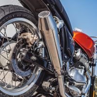 Escape compatível com Honda Transalp XL 650 V 2000-2006, Ultracone Inox Cafè Racer, Silenciador homologado universal, com db killer removível sem tubo de conexão 