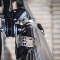 Escape compatível com Honda Transalp XL 650 V 2000-2006, Ultracone Inox Cafè Racer, Silenciador homologado universal, com db killer removível sem tubo de conexão 