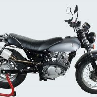 Escape compatível com Suzuki Rv 125 Van Van 2003-2017, Albus Ceramic, Escape legal, aprovado, com db killer removível, tubo de conexão e conversor catalítico 