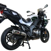 Escape compatível com Kawasaki Versys 1000 I.E. 2021-2024, M3 Inox , Escape legal, homologado, silenciador com db killer removível e tubo de ligação específico 
