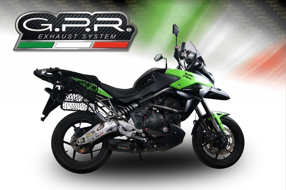 Escape compatível com Kawasaki Versys 650 2006-2014, Furore Nero, Escape legal, homologado, silenciador com db killer removível e tubo de ligação específico 