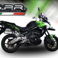 Escape compatível com Kawasaki Versys 650 2006-2014, Furore Nero, Escape legal, homologado, silenciador com db killer removível e tubo de ligação específico 