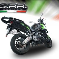 Escape compatível com Kawasaki Versys 650 2006-2014, Furore Nero, Escape legal, homologado, silenciador com db killer removível e tubo de ligação específico 