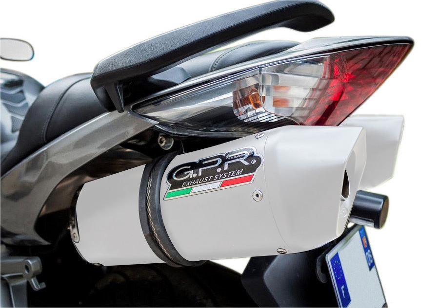 Escape compatível com Honda Vfr 800 V-Tec 2002-2013, Albus Ceramic, Par de silenciosos de escape homologadas, com db killer removível e tubos de ligação específicos 