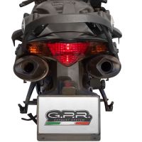 GPR escape compatível com  Honda Vfr 800 V-Tec 2002-2013, Furore Nero, Par de silenciosos de escape homologadas, com db killer removível e tubos de ligação específicos 