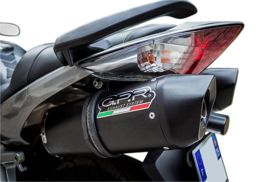 Escape compatível com Honda Vfr 800 V-Tec 2002-2013, Furore Poppy, Par de silenciosos de escape homologadas, com db killer removível e tubos de ligação específicos 