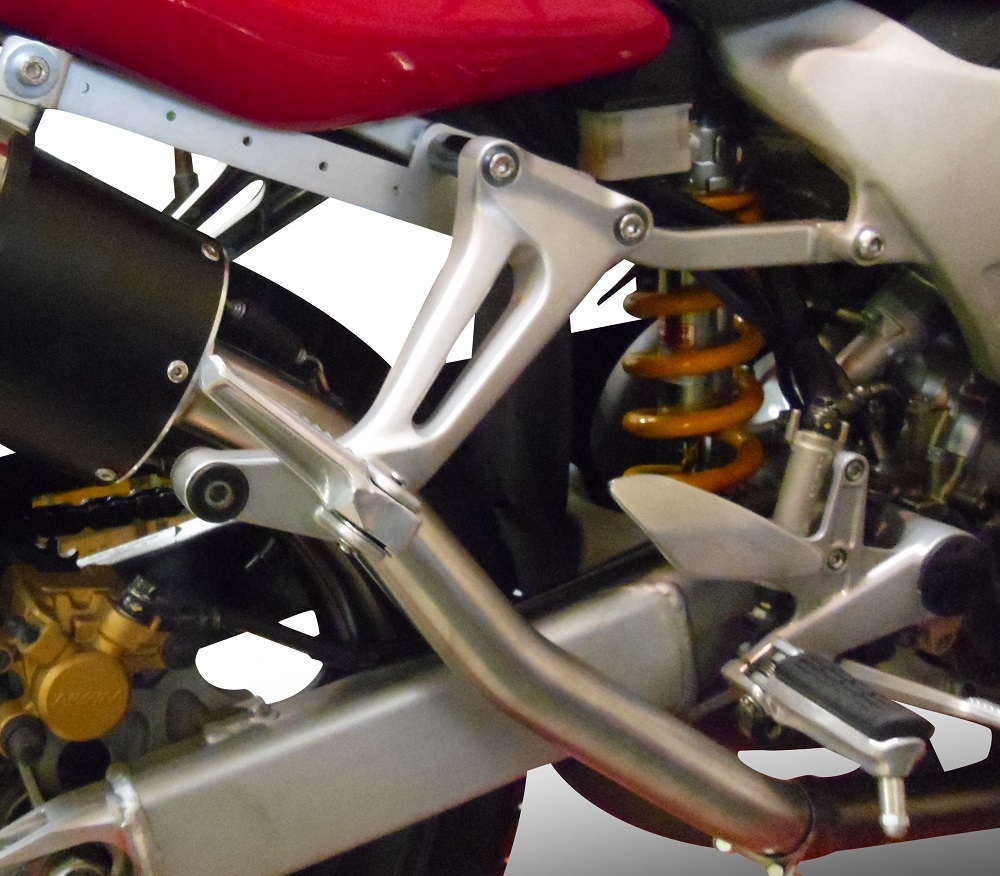 Escape compatível com Honda Vtr 1000 F Firestorm 1997-2007, M3 Poppy , Par de silenciosos de escape homologadas, com db killer removível e tubos de ligação específicos 