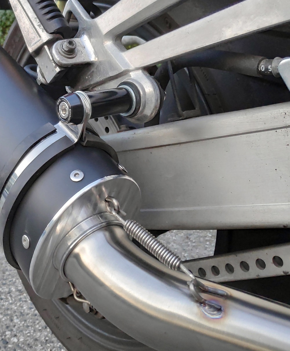 Escape compatível com Yamaha Xjr 1200 1995-1997, Trioval, Par de silenciosos de escape homologadas, com db killer removível e tubos de ligação específicos 