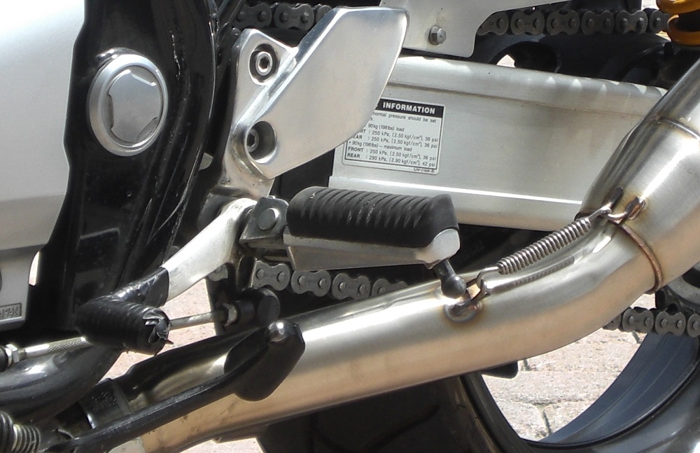 Escape compatível com Yamaha Xjr 1300 1999-2006, Trioval, Par de silenciosos de escape homologadas, com db killer removível e tubos de ligação específicos 