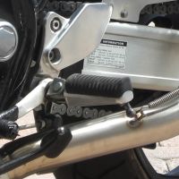 Escape compatível com Yamaha Xjr 1300 1999-2006, Trioval, Par de silenciosos de escape homologadas, com db killer removível e tubos de ligação específicos 