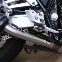 Escape compatível com Yamaha Xjr 1300 1999-2006, Deeptone Inox, Par de silenciosos de escape homologadas, com db killer removível e tubos de ligação específicos 