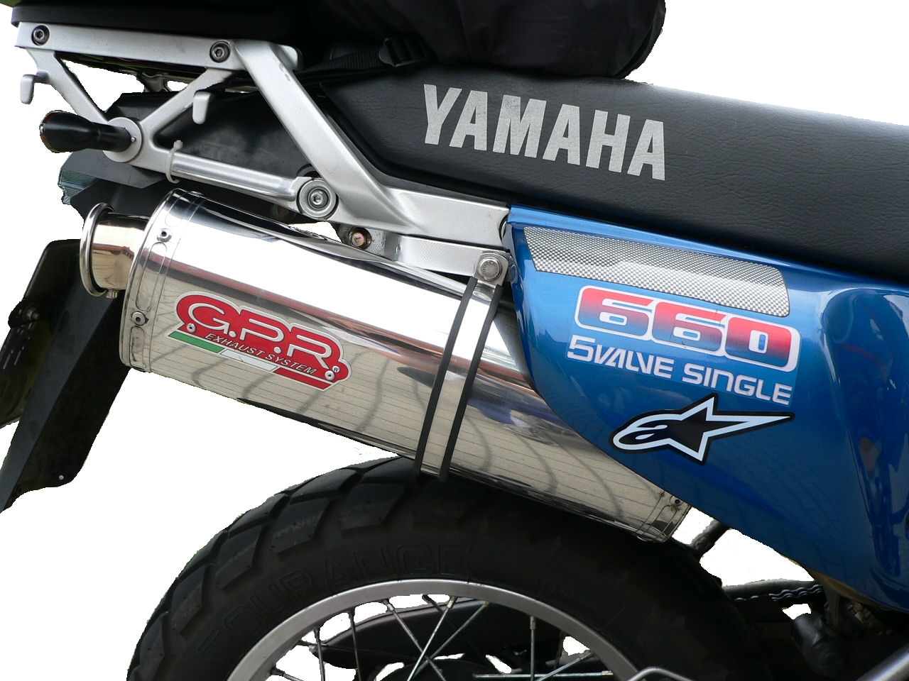 Escape compatível com Yamaha Xtz 660 Teneré 1991-1998, Trioval, Escape legal, homologado, silenciador com db killer removível e tubo de ligação específico 