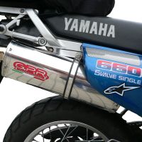 Escape compatível com Yamaha Xtz 660 Teneré 1991-1998, Trioval, Escape legal, homologado, silenciador com db killer removível e tubo de ligação específico 