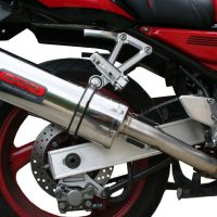 Escape compatível com Yamaha Fzs 600 Fazer 1998-2003, Trioval, Escape legal, homologado, silenciador com db killer removível e tubo de ligação específico 