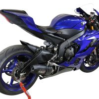 Escape compatível com Yamaha Yzf R6 2017-2025, Furore Poppy, Sistema racing Silencioso com tubo de ligação 