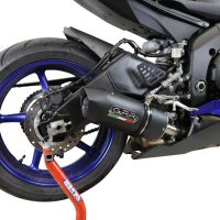 Escape compatível com Yamaha Yzf R6 2017-2025, Furore Evo4 Nero, Escape legal, homologado, silenciador com db killer removível e tubo de ligação específico 
