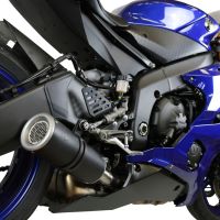 Escape compatível com Yamaha Yzf R6 2017-2025, M3 Black Titanium, Escape legal, homologado, silenciador com db killer removível e tubo de ligação específico 