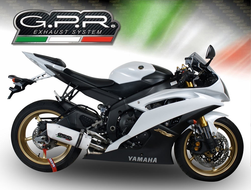 Escape compatível com Yamaha Yzf R6 2006-2020, Albus Ceramic, Escape legal, homologado, silenciador com db killer removível e tubo de ligação específico 