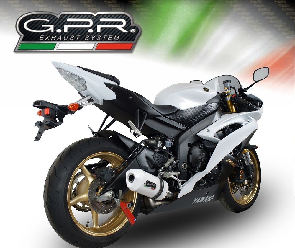 Escape compatível com Yamaha Yzf R6 2006-2020, Albus Ceramic, Escape legal, homologado, silenciador com db killer removível e tubo de ligação específico 