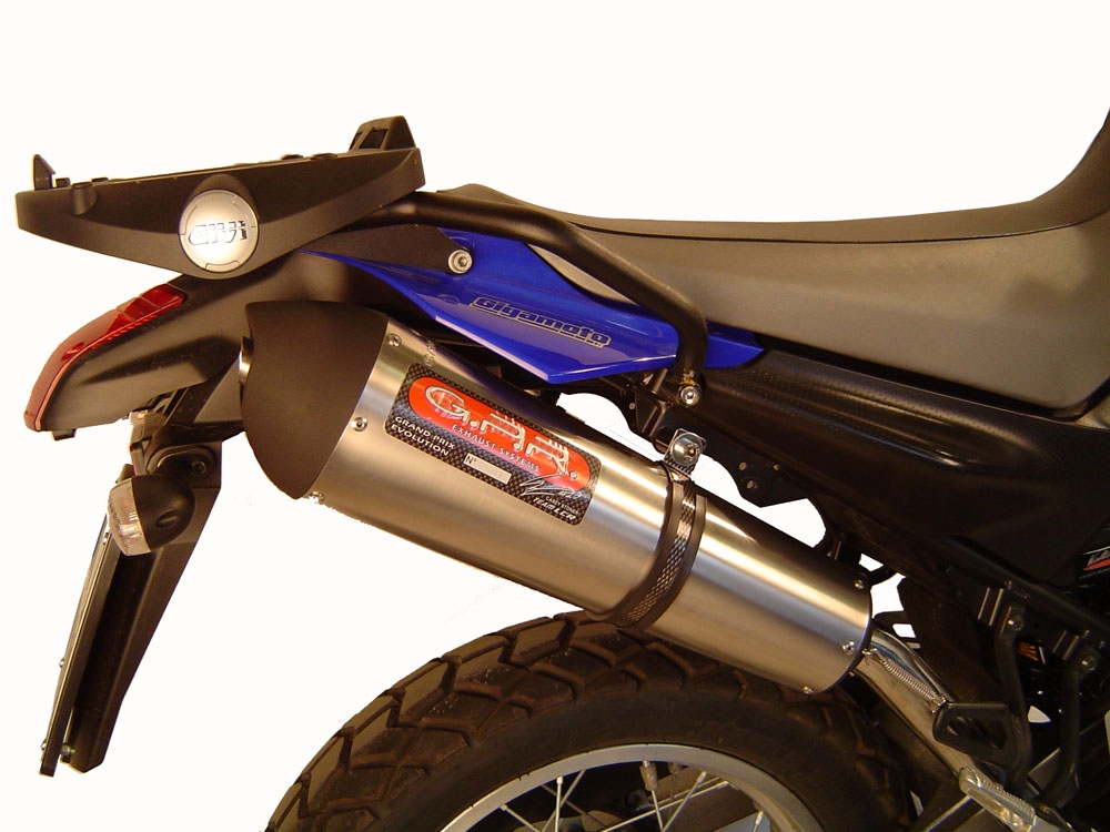 Escape compatível com Yamaha Xt 660 X-R 2004-2014, Trioval, Par de terminais de exaustão aprovados, com db killer removível, catalisadores e tubo de conexão específico 
