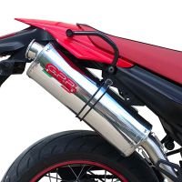 Escape compatível com Yamaha Xt 660 X-R 2004-2014, Trioval, Par de silenciosos de escape homologadas, com db killer removível e tubos de ligação específicos 