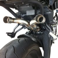Escape compatível com Yamaha MT03 660 2006-2013, Albus Ceramic, Par de silenciosos de escape homologadas, com db killer removível e tubos de ligação específicos 