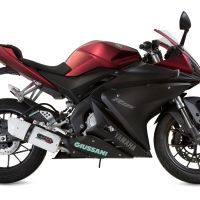 Escape compatível com Yamaha Yzf-R 125 2014-2016, Albus Ceramic, Sistema homologado,legal, linha completa, incluindo db killer removível mais coletor 