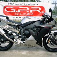 Escape compatível com Yamaha Yzf 1000 R1 2002-2003, Trioval, Escape legal, homologado, silenciador com db killer removível e tubo de ligação específico 