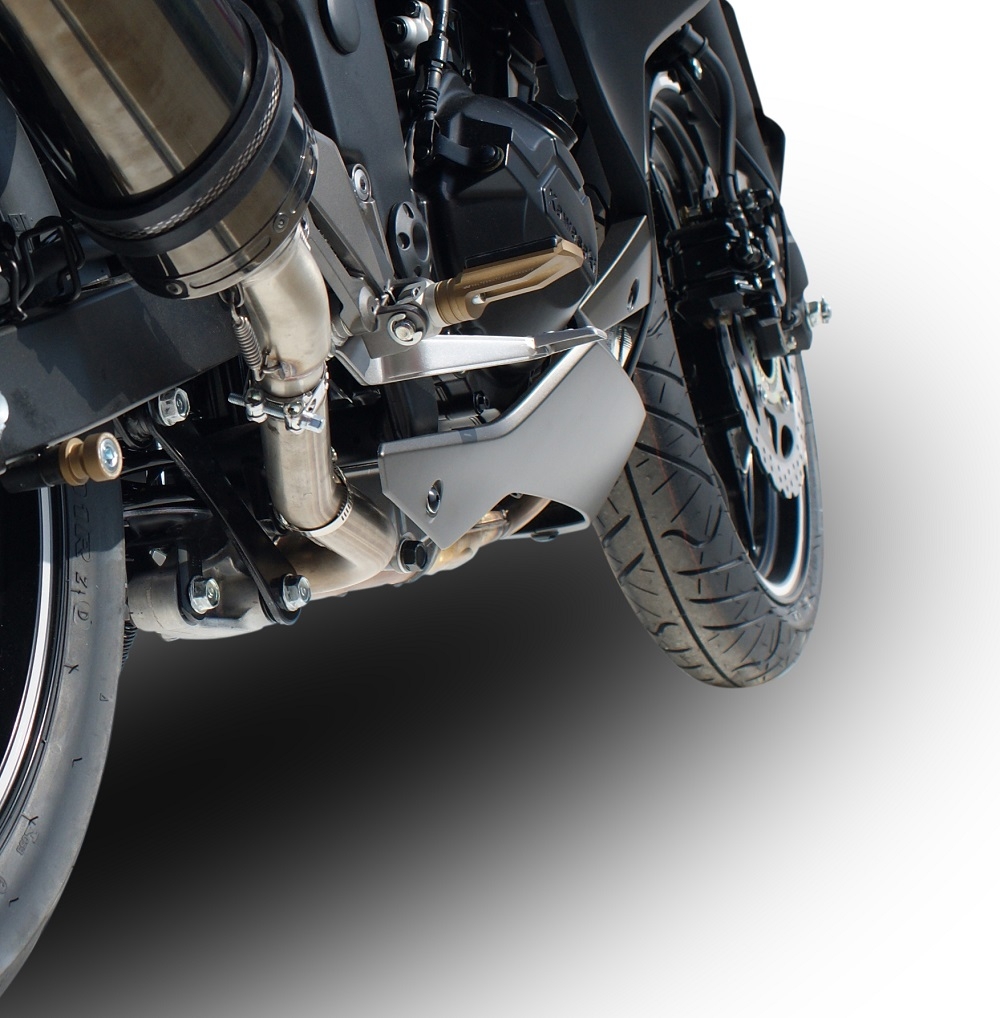 Escape compatível com Kawasaki Z 300 2014-2017, Furore Nero, Sistema racing Silencioso com tubo de ligação 