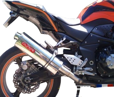 GPR escape compatível com  Kawasaki Z 1000  2007-2009, Trioval, Par de silenciosos de escape homologadas, com db killer removível e tubos de ligação específicos 