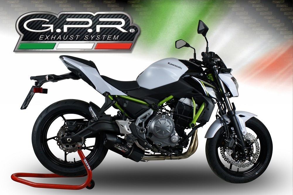 Escape compatível com Kawasaki Z 650 2021-2022, Furore Evo4 Nero, Sistema homologado com catalisador linha completa, silencioso mais coletor 