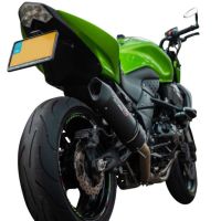 Escape compatível com Kawasaki Z 750 - R 2007-2014, Furore Nero, Escape legal, aprovado, com db killer removível, tubo de conexão e conversor catalítico 