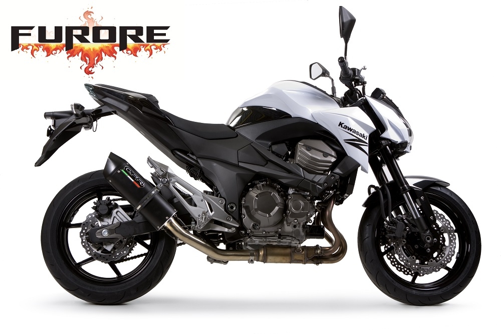 Escape compatível com Kawasaki Z 800 2009-2016, Furore Nero, Escape legal, homologado, silenciador com db killer removível e tubo de ligação específico 
